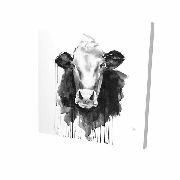 Begin Home Decor 12 x 12 in. Cow-Print on Canvas 2080-1212-AN370-1